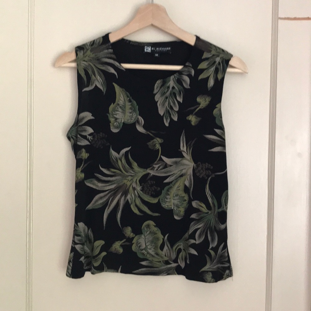 RL Richard leaf print tank top